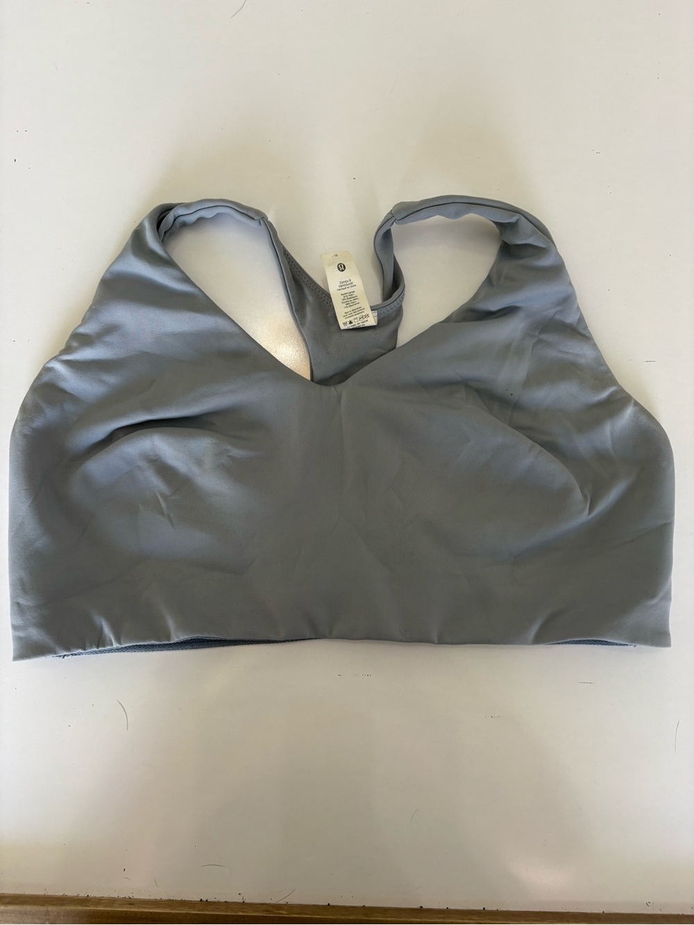 lululemon athletica Light Gray Seamless Racerback Bra